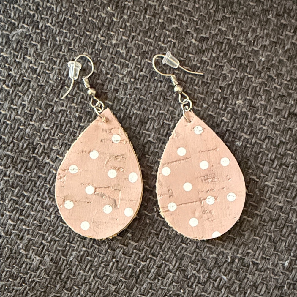 Polka Dot Teardrop Earrings